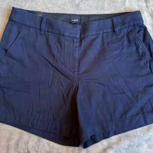NWT J.Crew 5" Chino Shorts Navy Blue Size 12